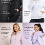Jaqueta Corta Vento Feminina Leve Capuz Bolso Ziper Fitness Academia Treino – Selene