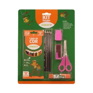 Kit Material Escolar 20 Peças Itens Básicos Aulas – Leonora