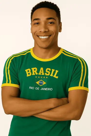 Blusa do Brasil Bordada Adulto Masculina – ToJoia18k
