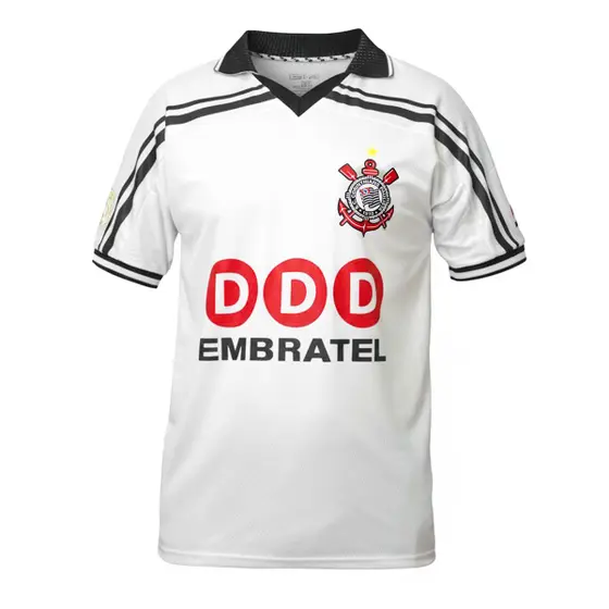 Camisa Corinthians Polo Retrô 1998 Bi Campeão Brasileiro – Masculino