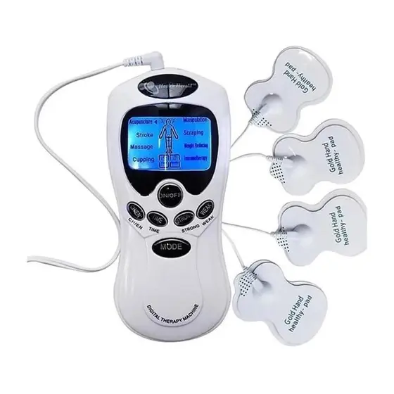 Aparelho massageador eletroestimulador tonificador muscular para fisioterapia digital bivolt cor branco – Aparelho Massageador Fisioterapia