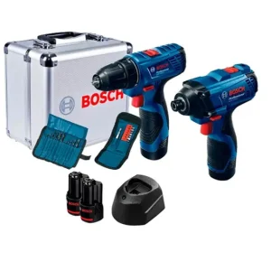 Combo Parafusadeira e chave de Impacto Gsr120+Gdr120 Caixa Aluminio- BOSCH-06019G80E3