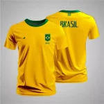 Camiseta Brasil Dry Fit Esportiva Masculina Academia Fitness Camisa Torcida – Diuber