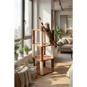 Torre Arranhador Para Pet Gato Anti Estresse Brinquedo Tedio – PetShop 3R