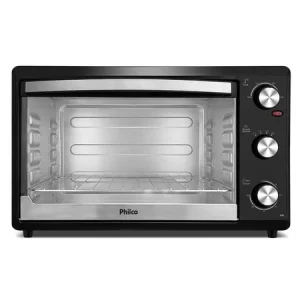 Forno Elétrico Philco PFE44P Dupla Resistência 44L 110VForno Elétrico de Bancada Philco Multifuncional Grill 66L com Lâmpada Preto PFE66Forno Elétrico Philco PFE44P Dupla Resistência 44L 110V